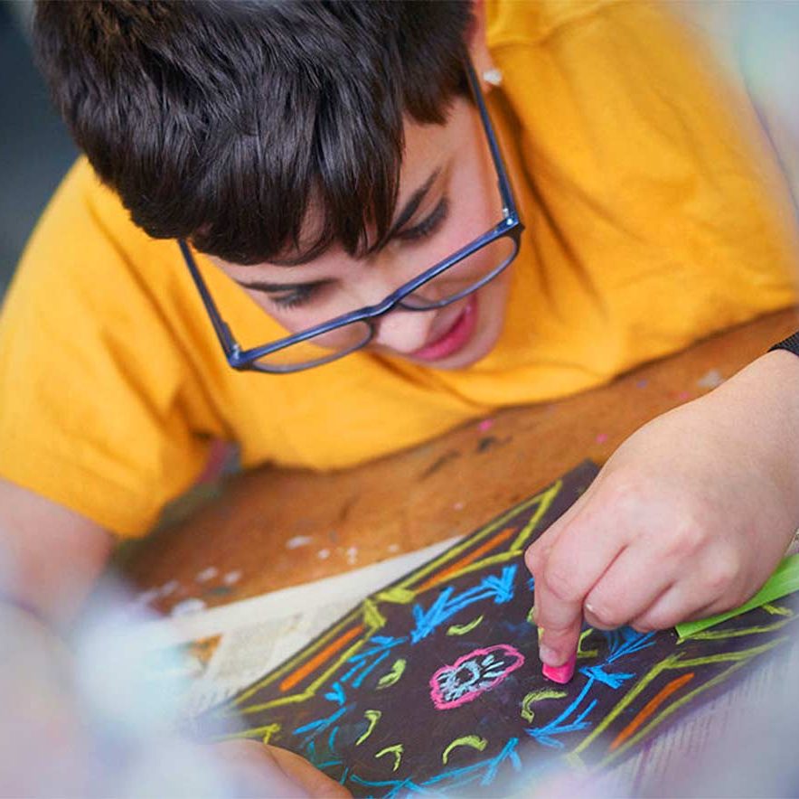 Education art project for student with learning disability